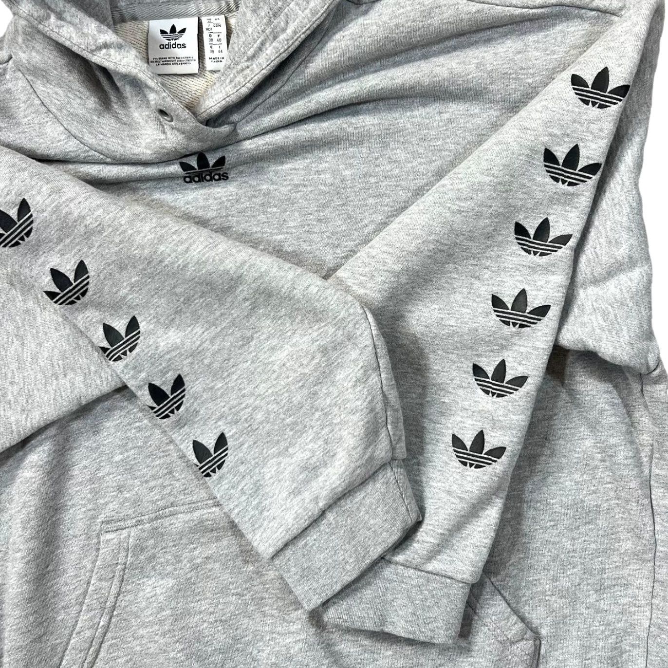 Adidas Adidas Classic Trefoil Mini Centre Logo Grey Pullover Hoodie Women UK 12 Shirt Hoodie Womens 12 Grey Size XL / US 12-14 / IT 48-50 - 3 Thumbnail