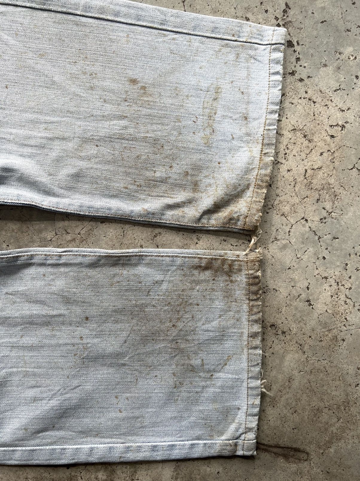 Vintage Thrashed Vintage Denim Jeans Distressed Size US 32 / EU 48 - 3 Thumbnail