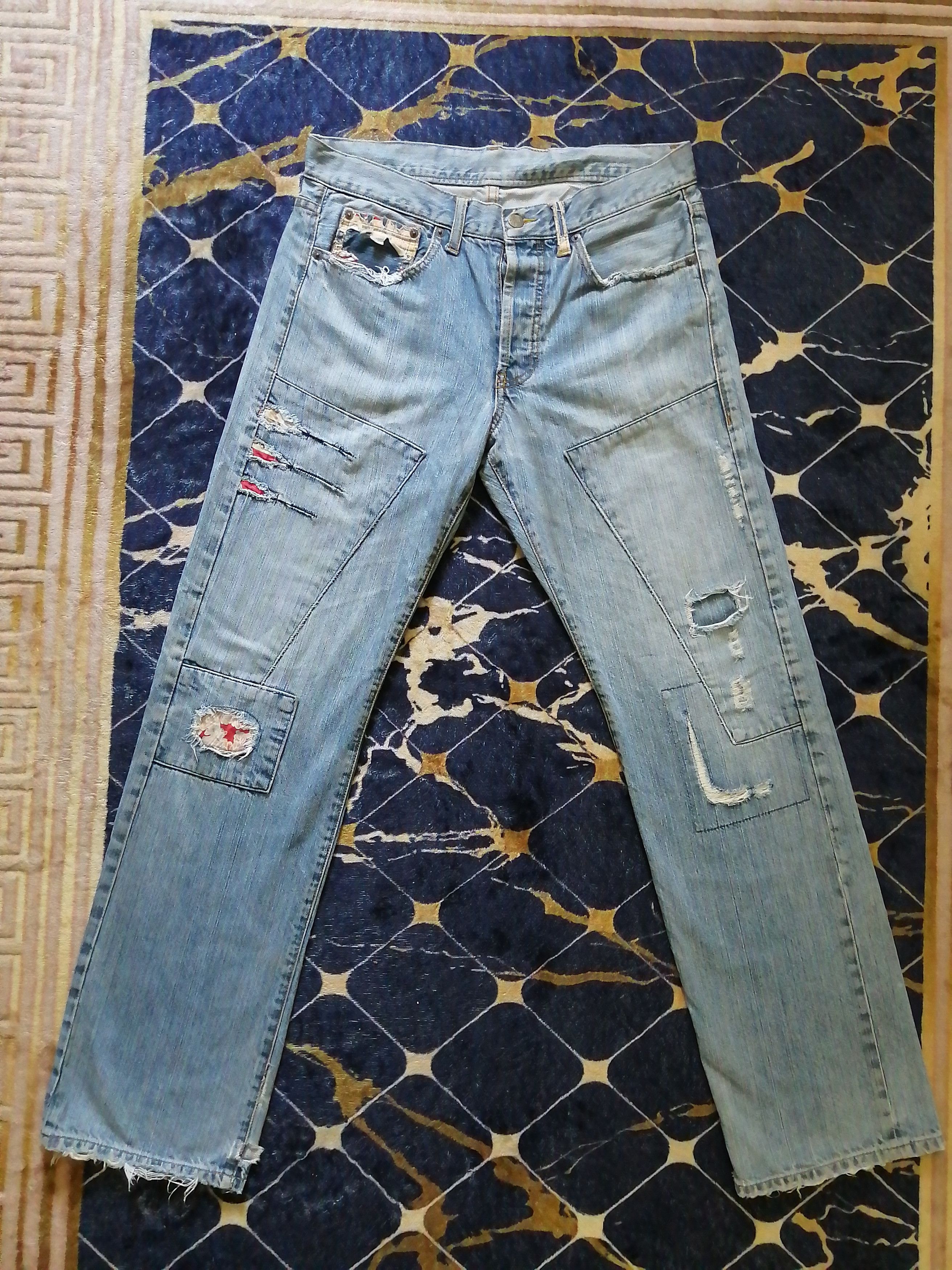 Takeo Kikuchi Vintage Takeo Kikuchi Patchwork Sashiko Denim Size US 32 / EU 48 - 1 Thumbnail