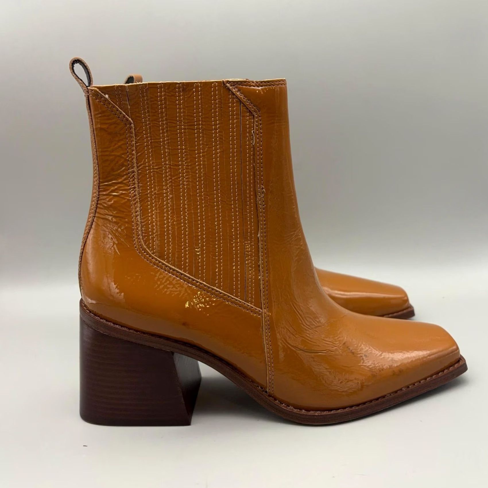 Vince Camuto Vince Camuto Boots Womens 9 Brown VC-SOJETTA Ankle Booties Block Heel Shoes Casual Workwear Square Toe Zip Size US 9 / IT 39 - 6 Thumbnail