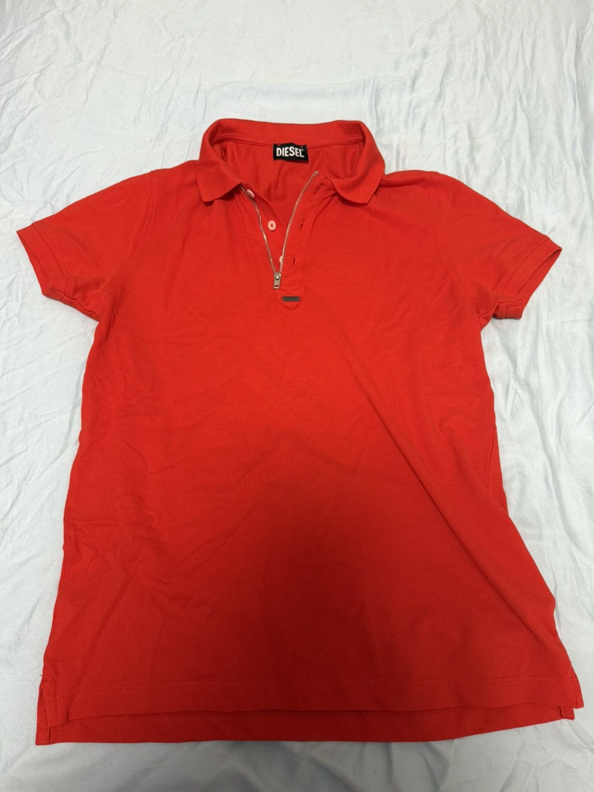 Diesel Diesel Zip Polo Shirt Red Rare Archive Style Size US S / EU 44-46 / 1 - 1 Thumbnail