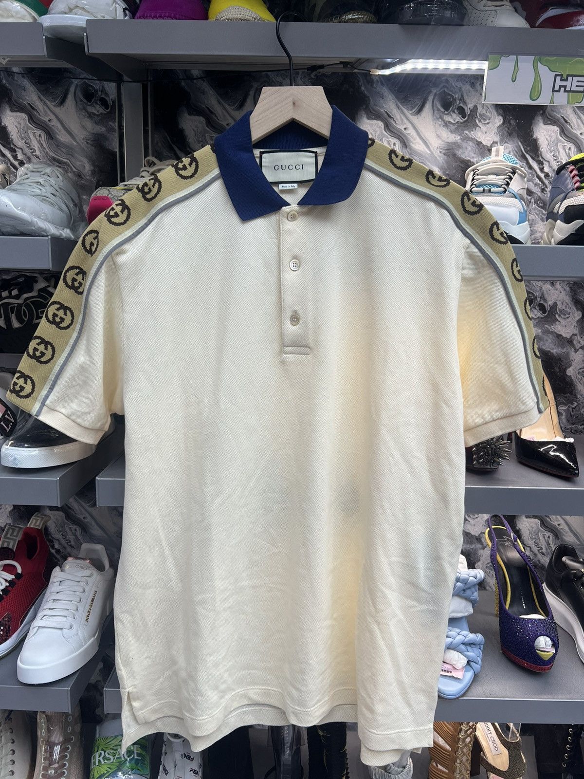 Gucci Gucci Polo With Interlocking G Stripe Size US L / EU 52-54 / 3 - 1 Thumbnail