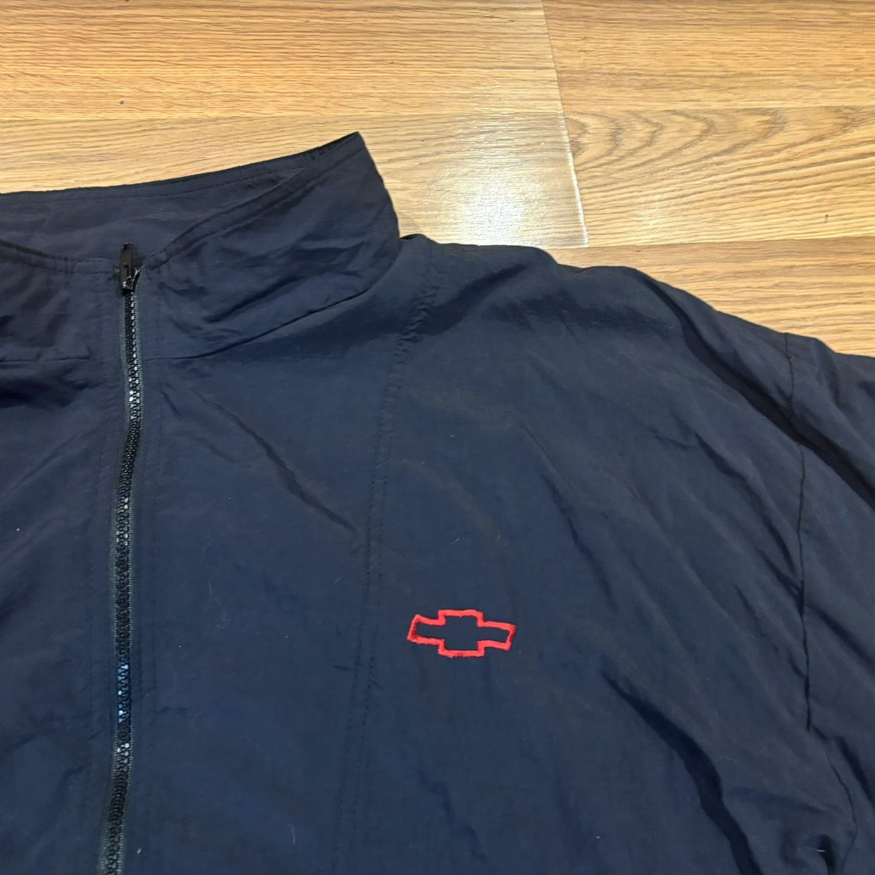 Vintage VTG Chevy Windbreaker Coat Jacket Chevrolet Black Red Made In USA Men’s Size XXL Size US XXL / EU 58 / 5 - 2 Thumbnail