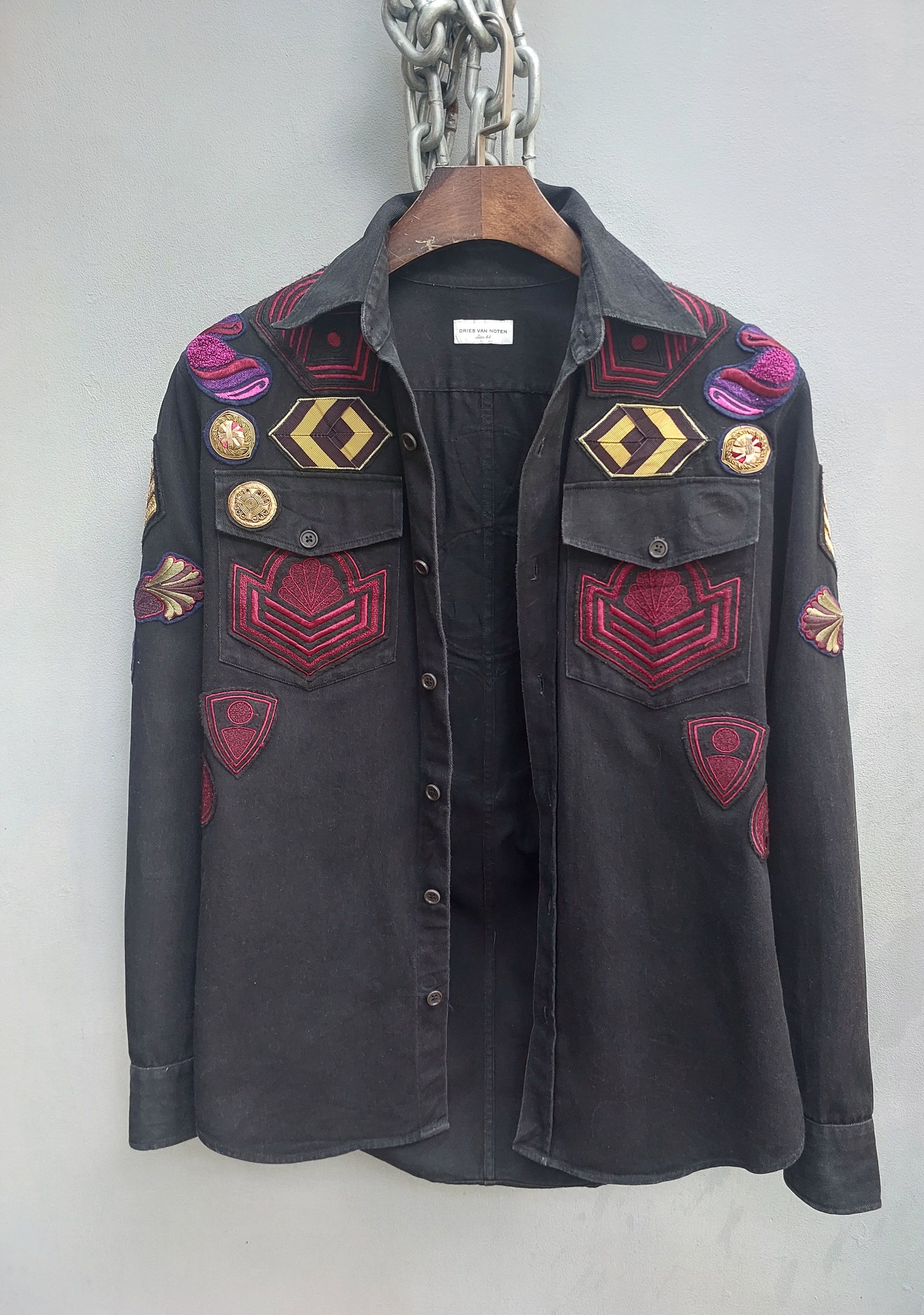 Dries Van Noten Dries Van Noten Patches detailed denim shirt Size US S / EU 44-46 / 1 - 3 Thumbnail