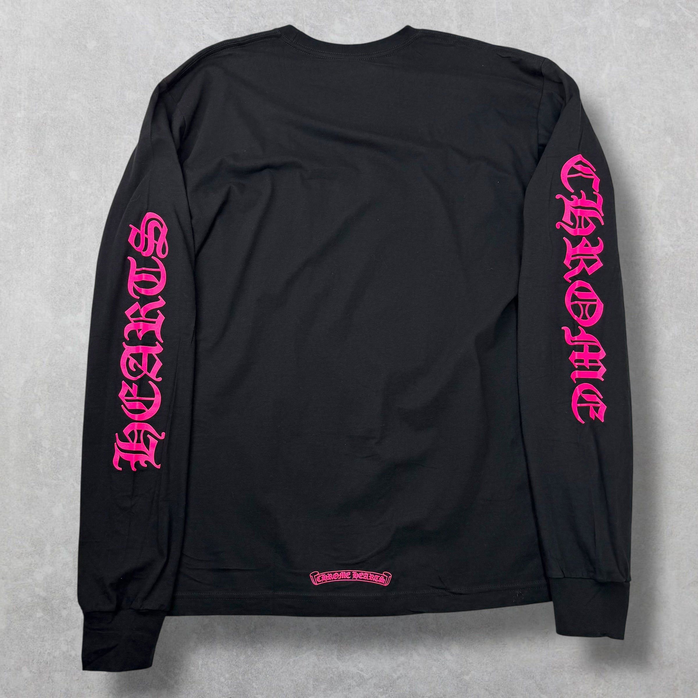 Chrome Hearts Chrome Hearts Pink Neck Logo L/S Tee XL Size US XL / EU 56 / 4 - 2 Thumbnail