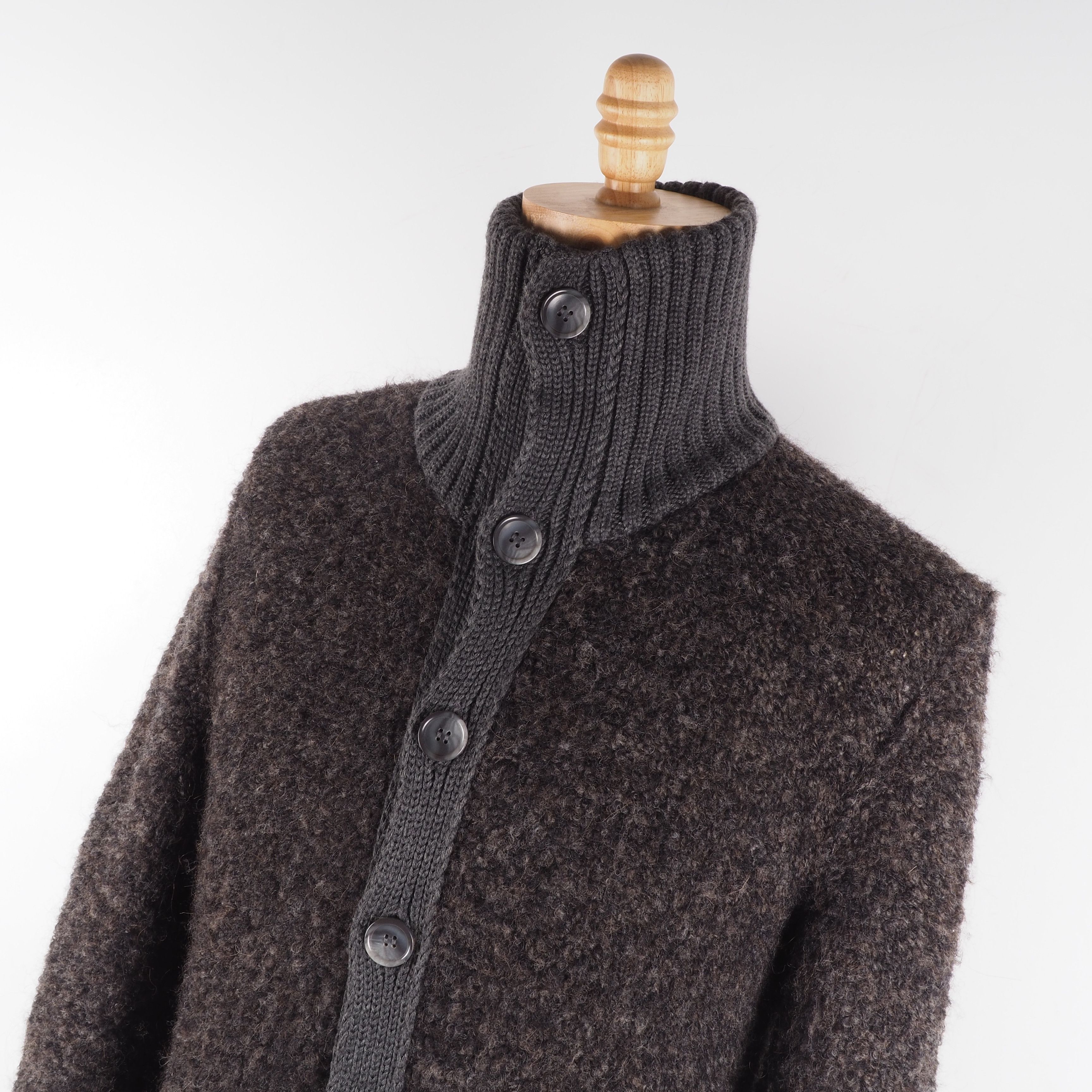 Dolce & Gabbana × Vintage Dolce&Gabbana Vintage Men Heavy Knit Grey Cardigan Sweater Size US L / EU 52-54 / 3 - 2 Thumbnail