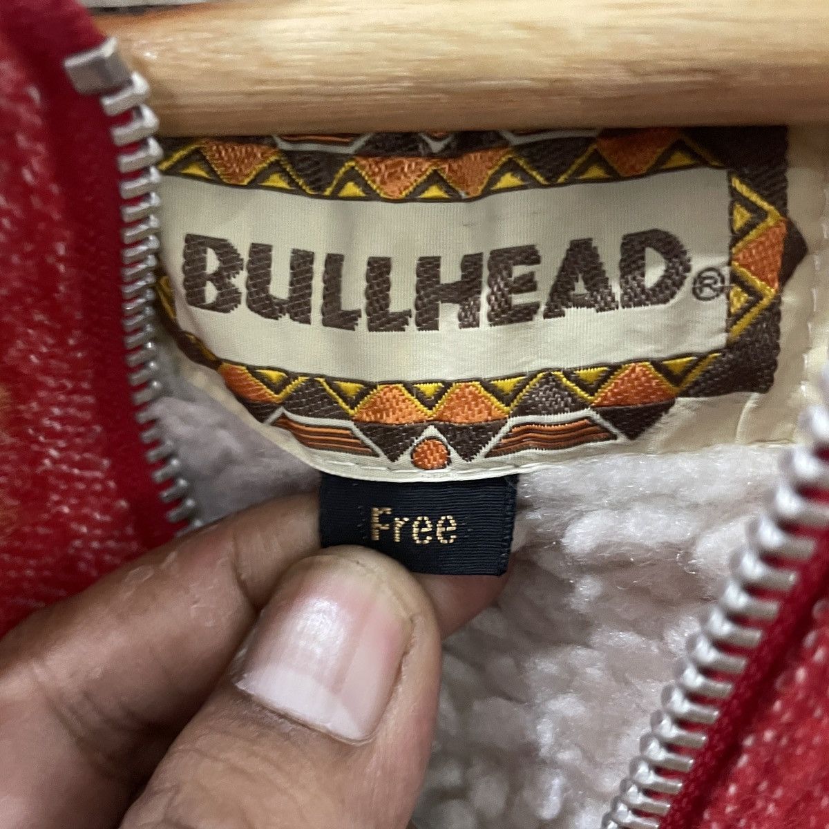 Bullhead Denim Co. Vintage Bullhead Aztex Navajo Fleece Jacket Size US L / EU 52-54 / 3 - 6 Thumbnail