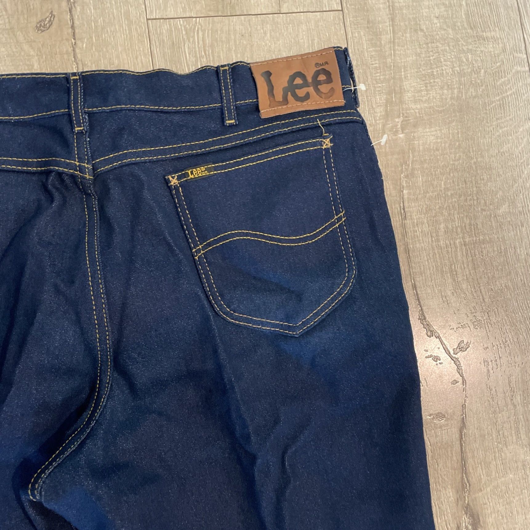 Lee VINTAGE Lee Riders Bootcut Jeans Men's 42x32 Regular Fit Dark Blue Denim USA Size US 42 / EU 58 - 5 Thumbnail