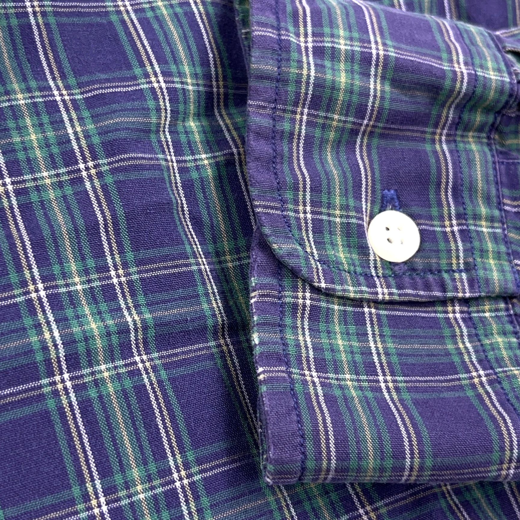 Ralph Lauren Ralph Lauren Oxford Shirt Men XL Purple Plaid Button Up Pocket OCBD Faded VTG • Button-Front • 100% Cotton • Regular Fit Womens? Size US XL / EU 56 / 4 - 7 Thumbnail