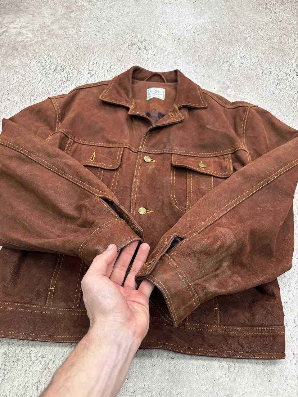 Genuine Leather × Vintage Vintage leather jacket Marlboro style Racing 90’s Y2K Size US L / EU 52-54 / 3 - 8 Thumbnail