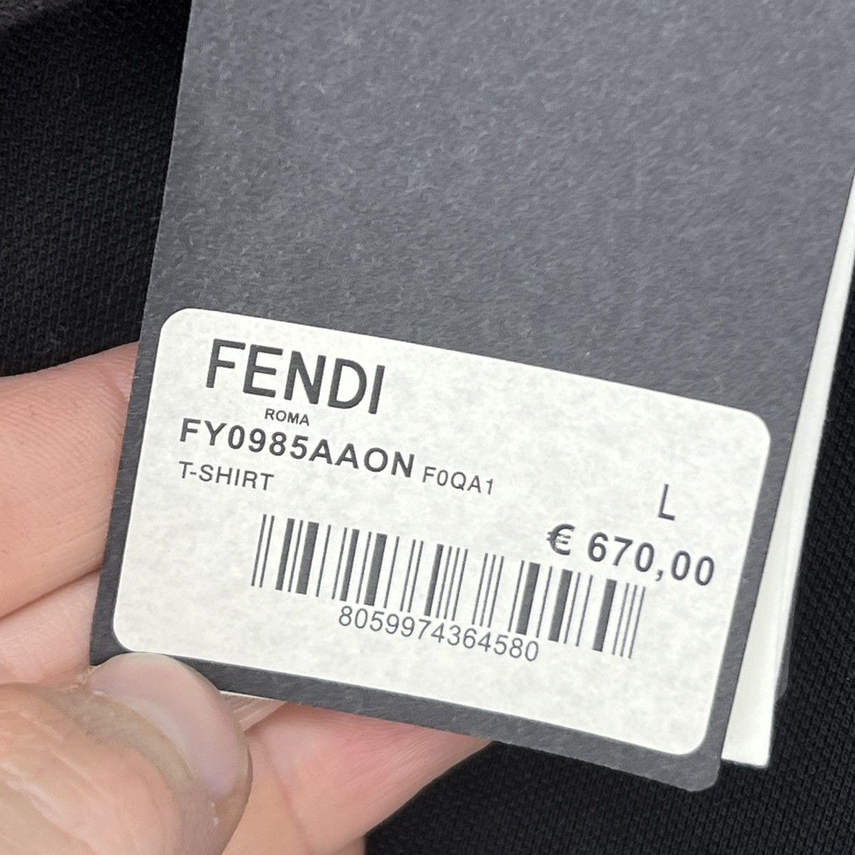 Fendi Fendi - Piqué Polo Shirt Black Size US L / EU 52-54 / 3 - 10 Thumbnail