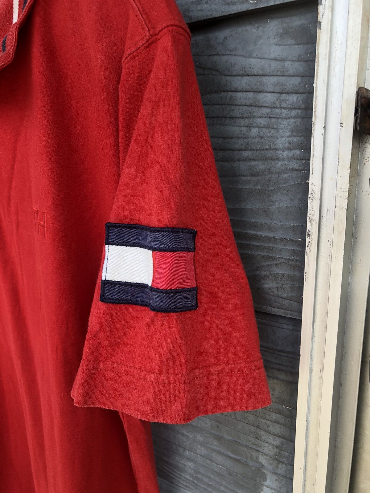 Tommy Hilfiger × Vintage Vintage Tommy Hilfiger USA 1/4 Zipper Polo Tee Size US L / EU 52-54 / 3 - 9 Thumbnail