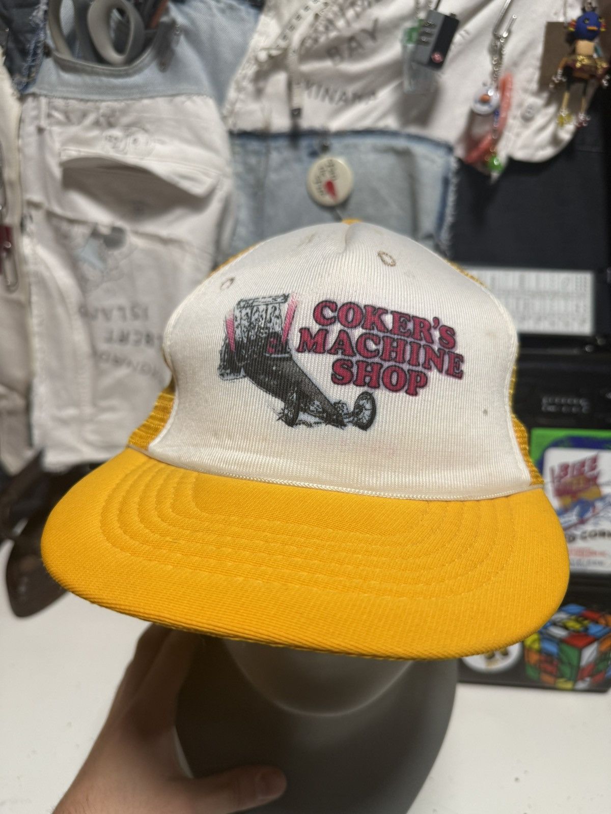 Vintage Vintage Cokers Machine Shop Trucker Hat Size ONE SIZE - 1 Thumbnail