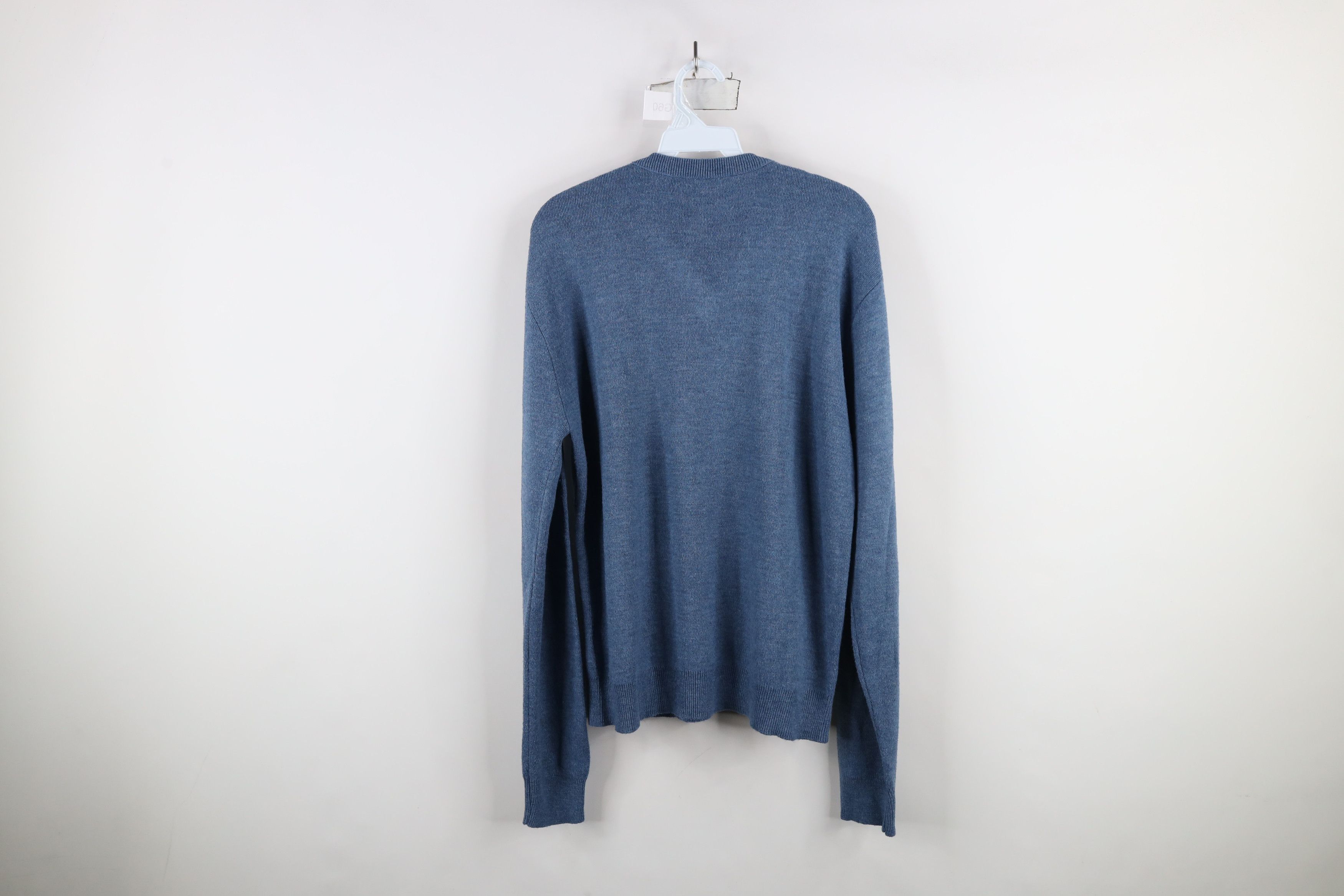 Vintage Vintage 70s Streetwear Knit V-Neck Sweater Blue Acrylic USA Size US XL / EU 56 / 4 - 8 Thumbnail