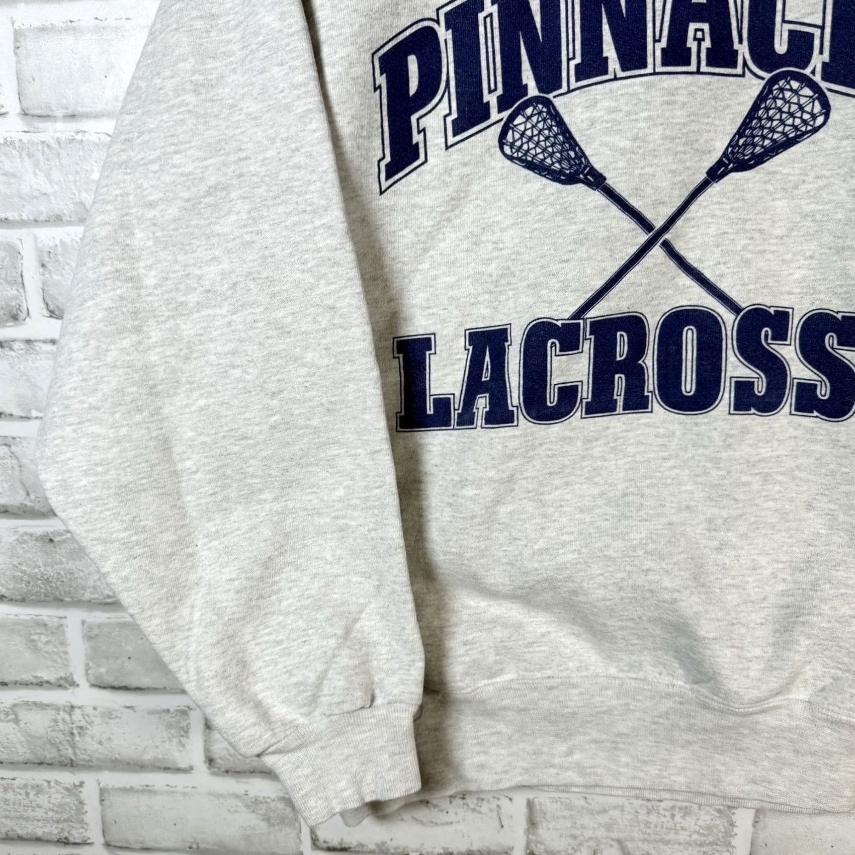 Jerzees VTG Jerzees Pinnacle Lacrosse Pullover Womens Size L Gray Sweatshirt Size L / US 10 / IT 46 - 3 Thumbnail