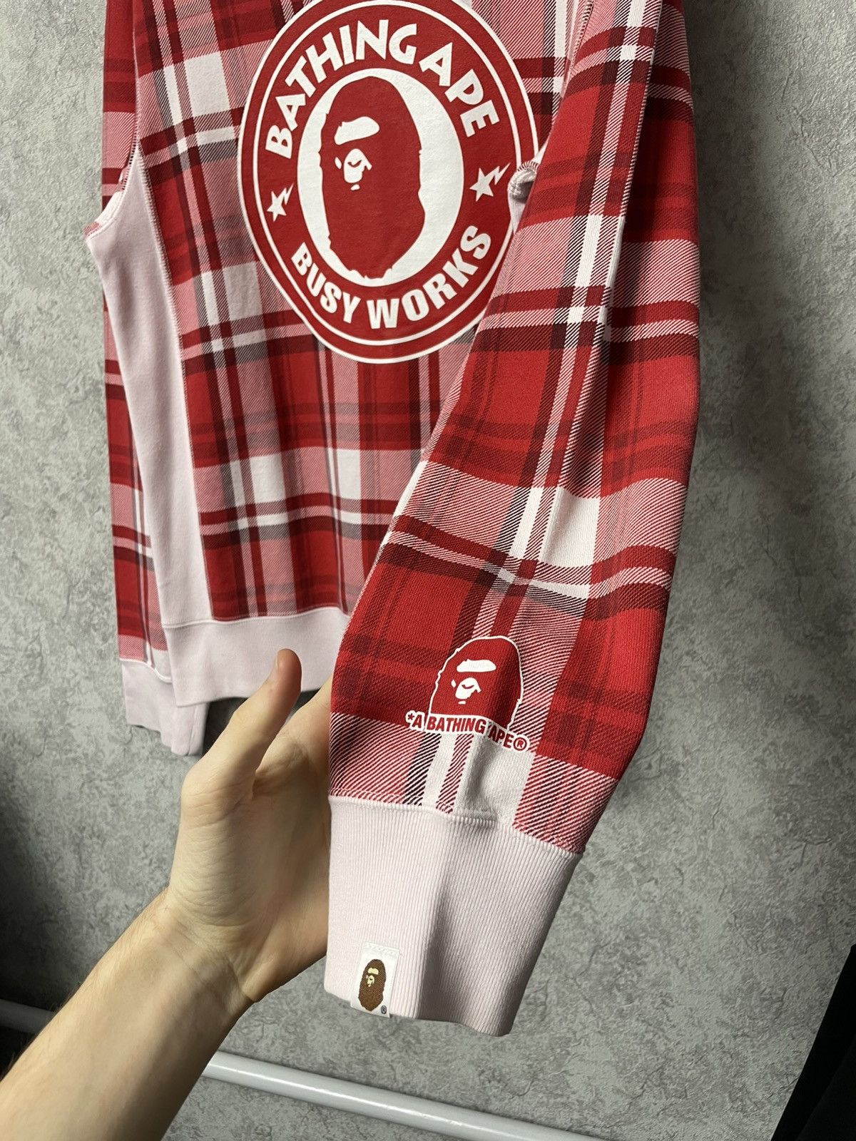 Bape Bape Check Gift Busy Works Sweatshirt Crewneck A Bathing Ape Size US M / EU 48-50 / 2 - 8 Thumbnail