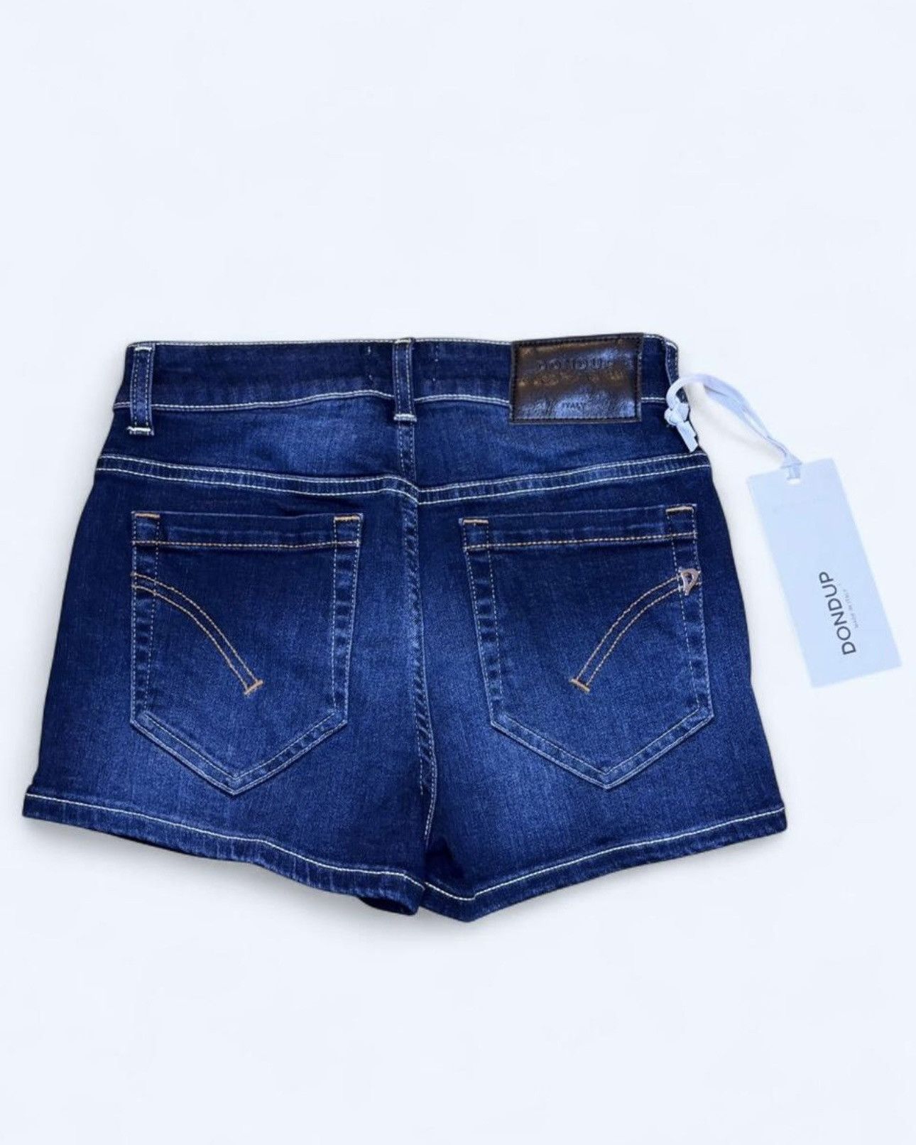 Dondup NWT Dondup Dark Wash Mini Shorts with Statement Buttons Size 25" / US 0 / IT 36 - 2 Thumbnail