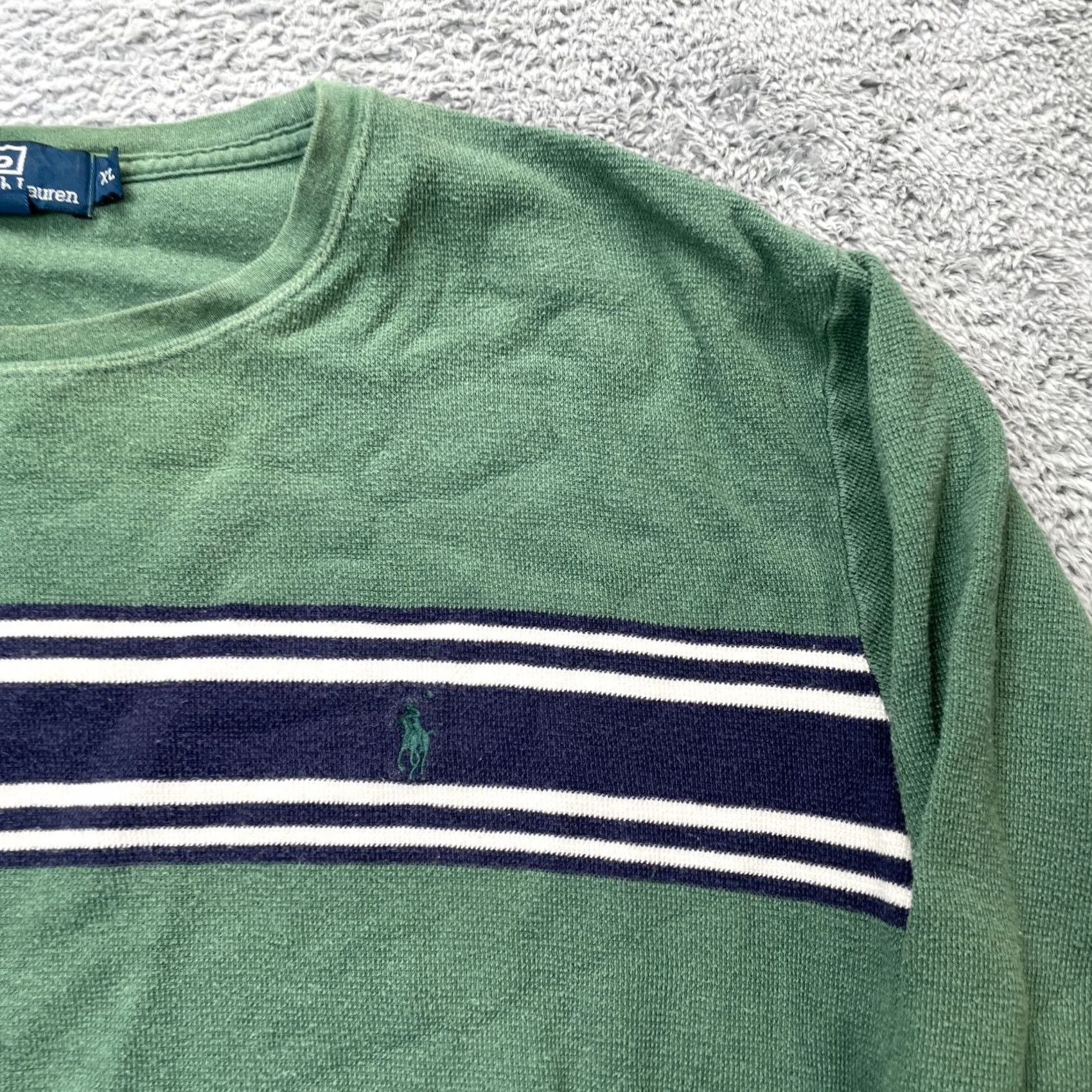 Polo Ralph Lauren VINTAGE Polo Ralph Lauren Shirt Mens XL Green Striped Pony 100% Cotton Polo Shirt Polo Ralph Lauren Shirt Mens XL Green Striped Pony 90s Size US XL / EU 56 / 4 - 5 Thumbnail