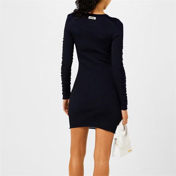 Jacquemus o1g2r1mq1024 Mini Dresses in Dark Navy Size XS / US 0-2 / IT 36-38 - 4 Thumbnail