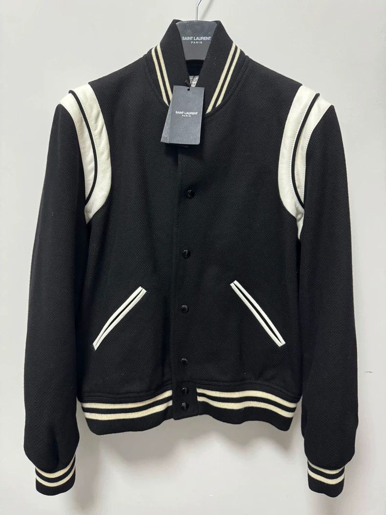 Saint Laurent Paris saint Laurent paris21fw patchwork black and white Teddy ja Size US M / EU 48-50 / 2 - 1 Thumbnail