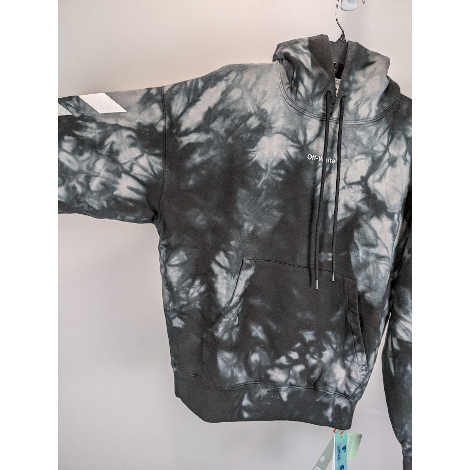 Off-White o1rshd1 Diag Arrow Tie Dye Skate Hoodie in Warm Grey Size US S / EU 44-46 / 1 - 11 Thumbnail