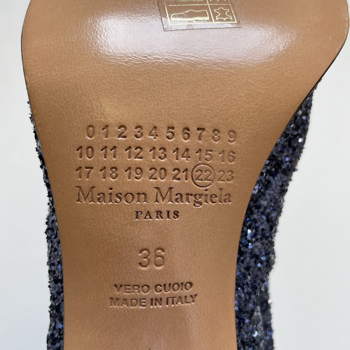 Maison Margiela Metallic Blue Glitter Tabi Boots Size US 6 / IT 36 - 20 Thumbnail