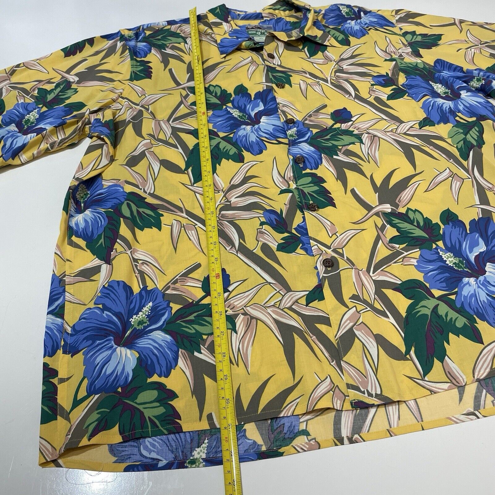 Reyn Spooner VTG Reyn Spooner Men’s Hawaiian Camp Shirt Yellow Blue XL Size US XL / EU 56 / 4 - 4 Thumbnail