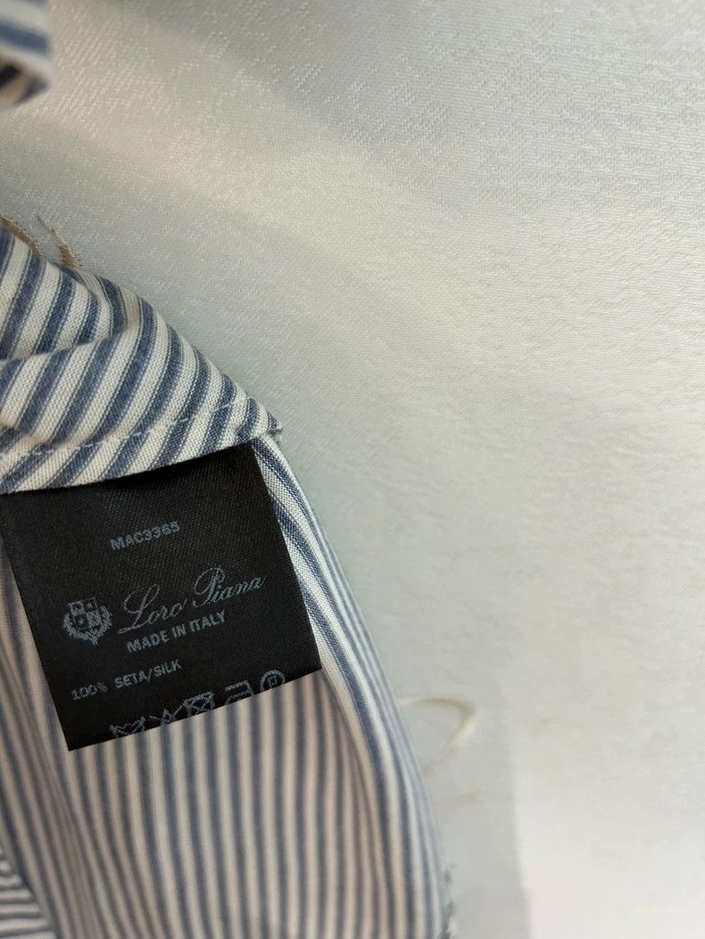 Loro Piana LORO PIANA Striped silk blouse Size M / US 6-8 / IT 42-44 - 6 Thumbnail