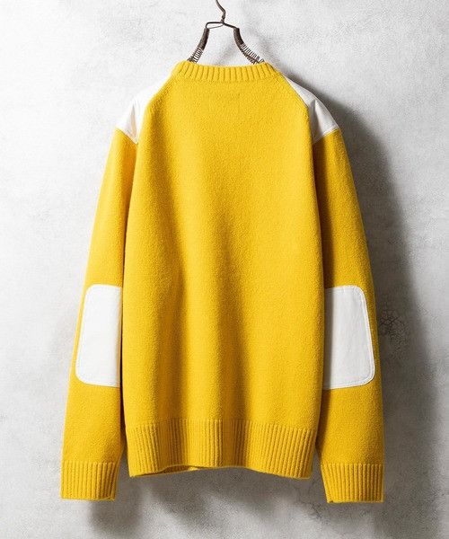 Number (N)ine number nine SHETLAND WOOL PATCHED KNIT Sweater Size US L / EU 52-54 / 3 - 2 Thumbnail