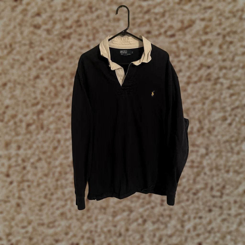 Polo Ralph Lauren Polo Ralph Lauren Shirt Navy Blue Yellow Pony L/S Ruby 3XLT Big & Tall Mens Size US XXL / EU 58 / 5 - 1 Thumbnail