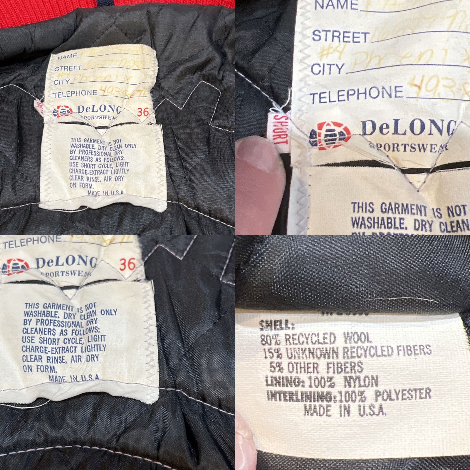 Paradise VINTAGE DeLong Paradise Valley Phoenix Trojans Varsity Coat Size 36 Wool USA Jacket/Coat Red Patches Short Stand-Up Collar Mens Varsity Jacket Size US XXS / EU 40 - 9 Thumbnail
