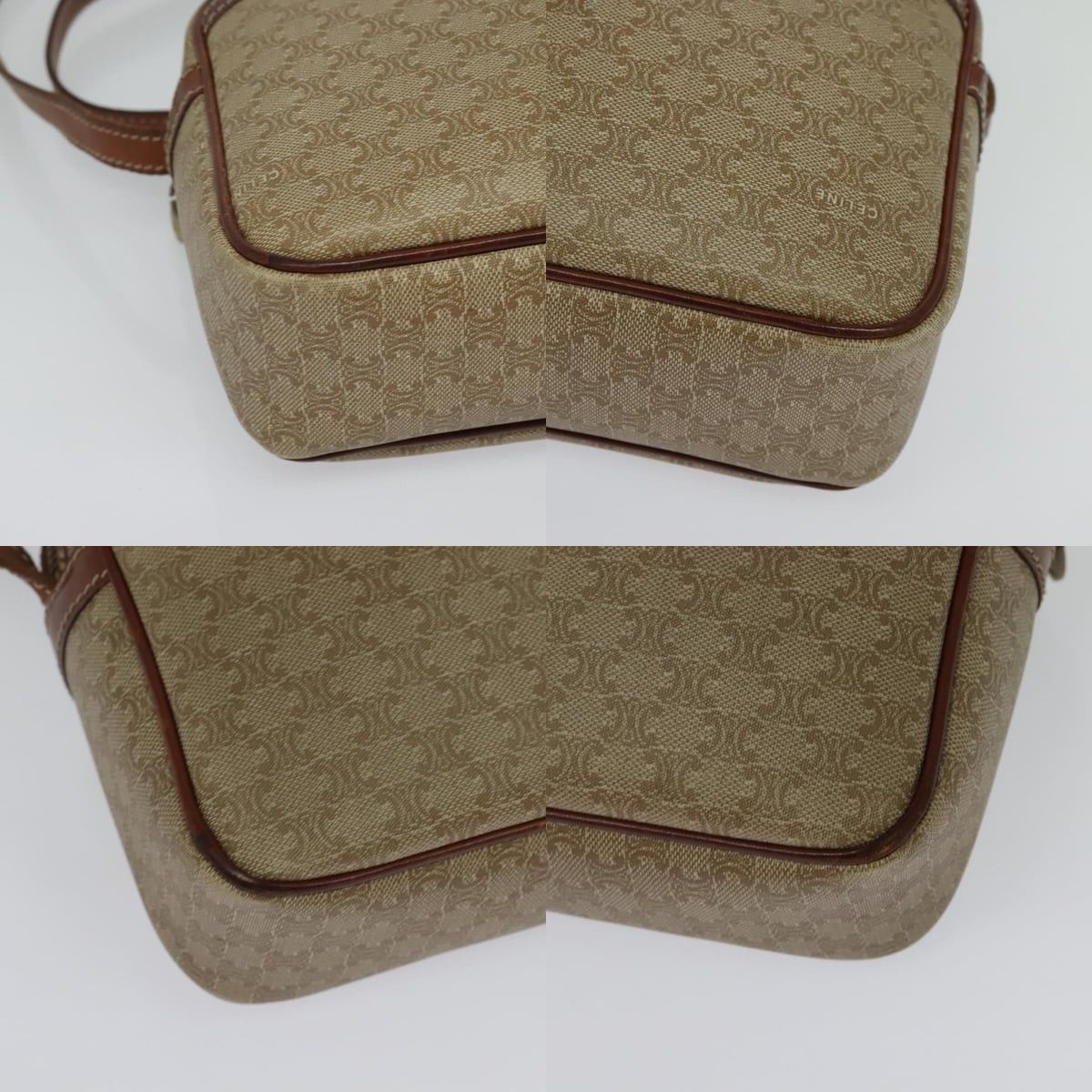 Celine CELINE Macadam Canvas Shoulder Bag Beige Size ONE SIZE - 10 Thumbnail