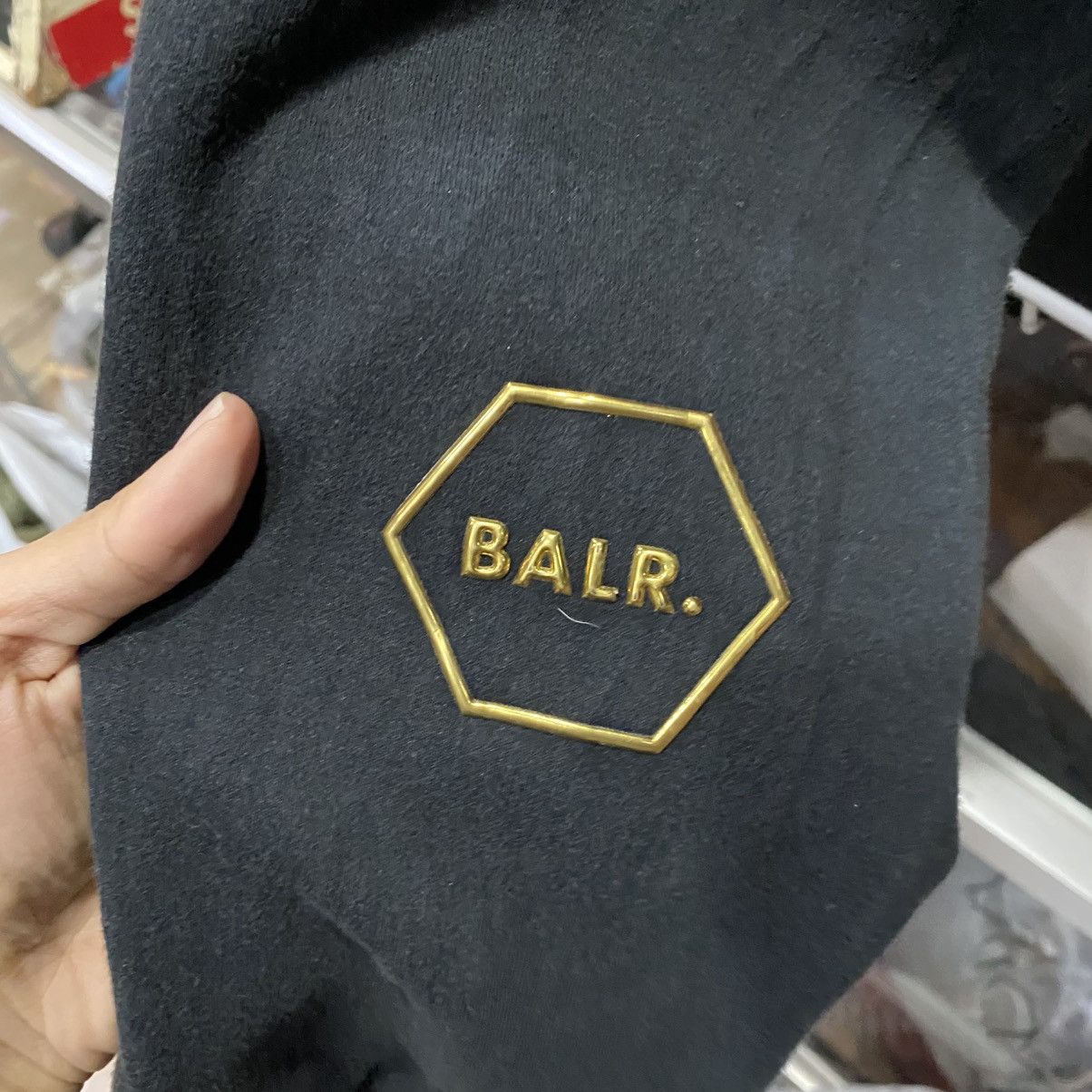 BAL BALR. Black Sweatpants - "LIFE OF A BALR." Gold Logo Joggers Size US 32 / EU 48 - 9 Thumbnail