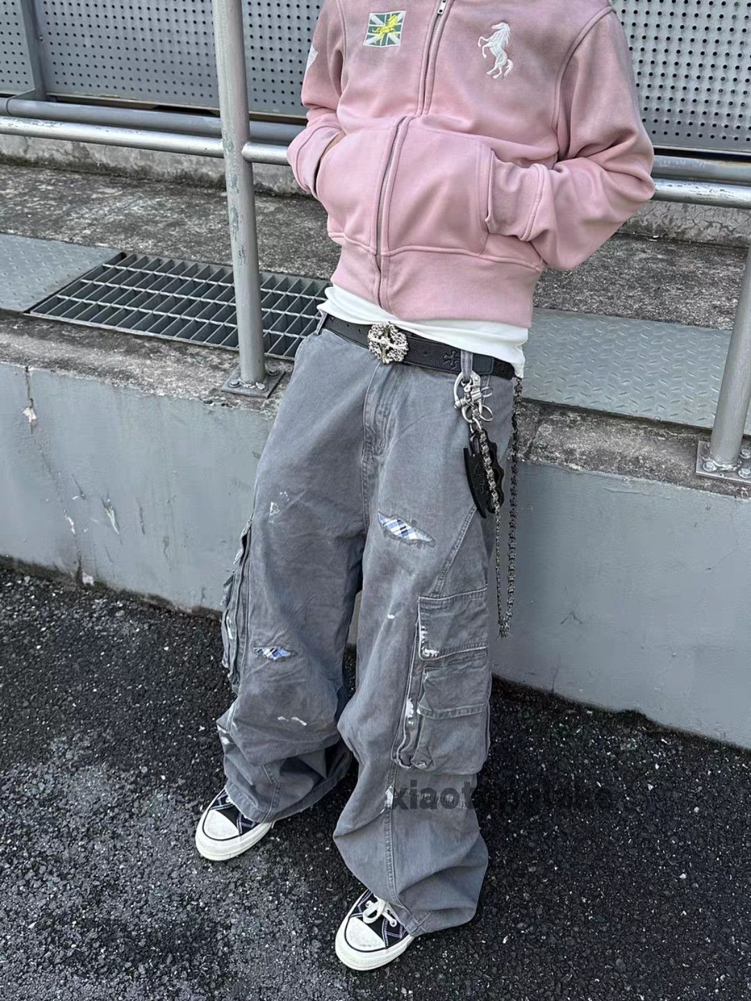 Vintage zx utility skate hiphop loose baggy cargo flared pants Size US 30 / EU 46 - 5 Thumbnail