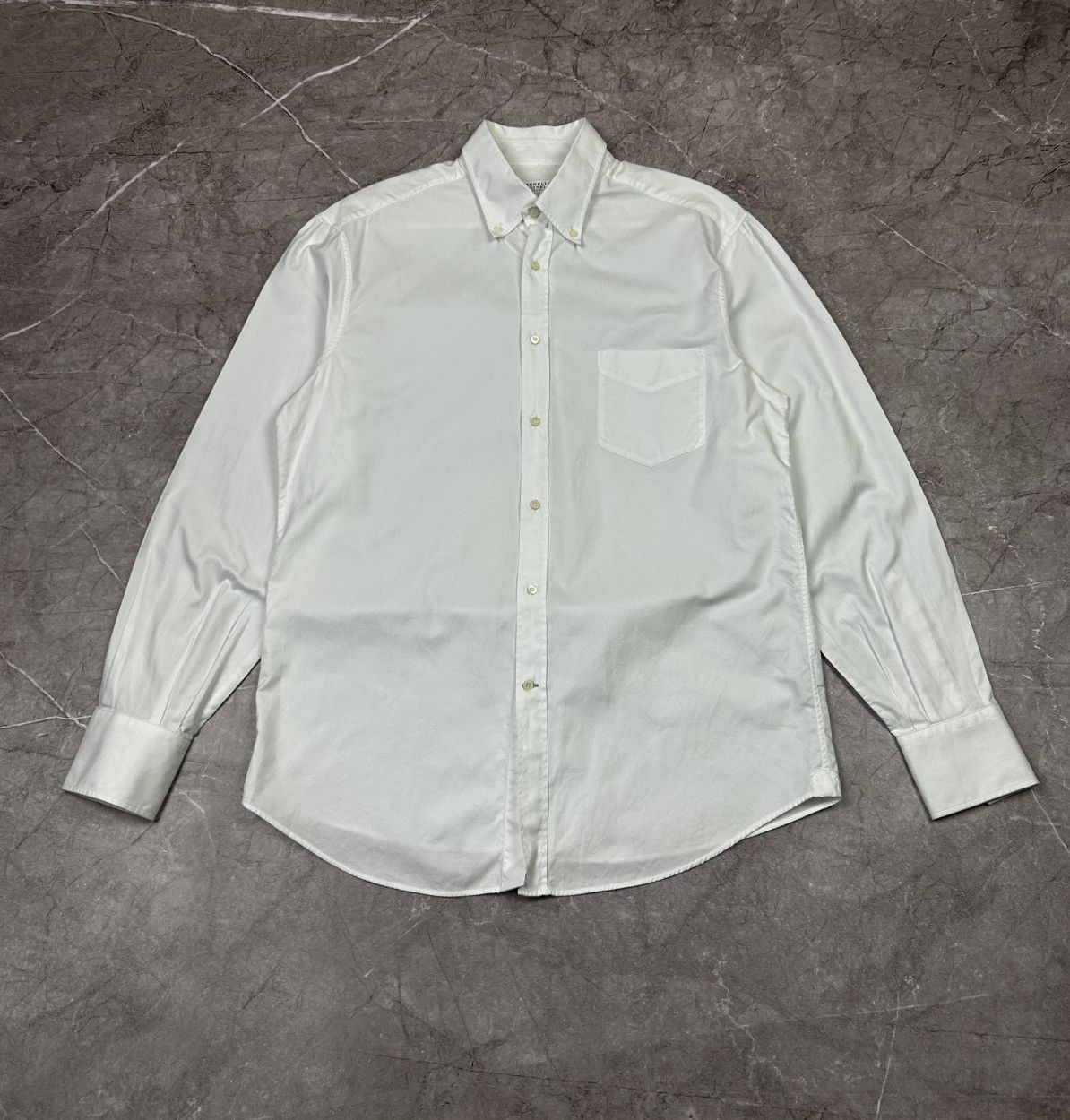 Brunello Cucinelli Brunello Cucinelli White Shirt Size L Size US L / EU 52-54 / 3 - 2 Thumbnail