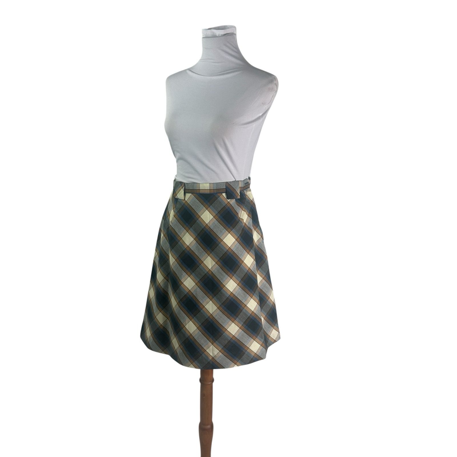 Vintage Vintage 1970s Summit of Boston Plaid Prep Mini Skirt XS Size 24" / US 00 / IT 34 - 7 Thumbnail