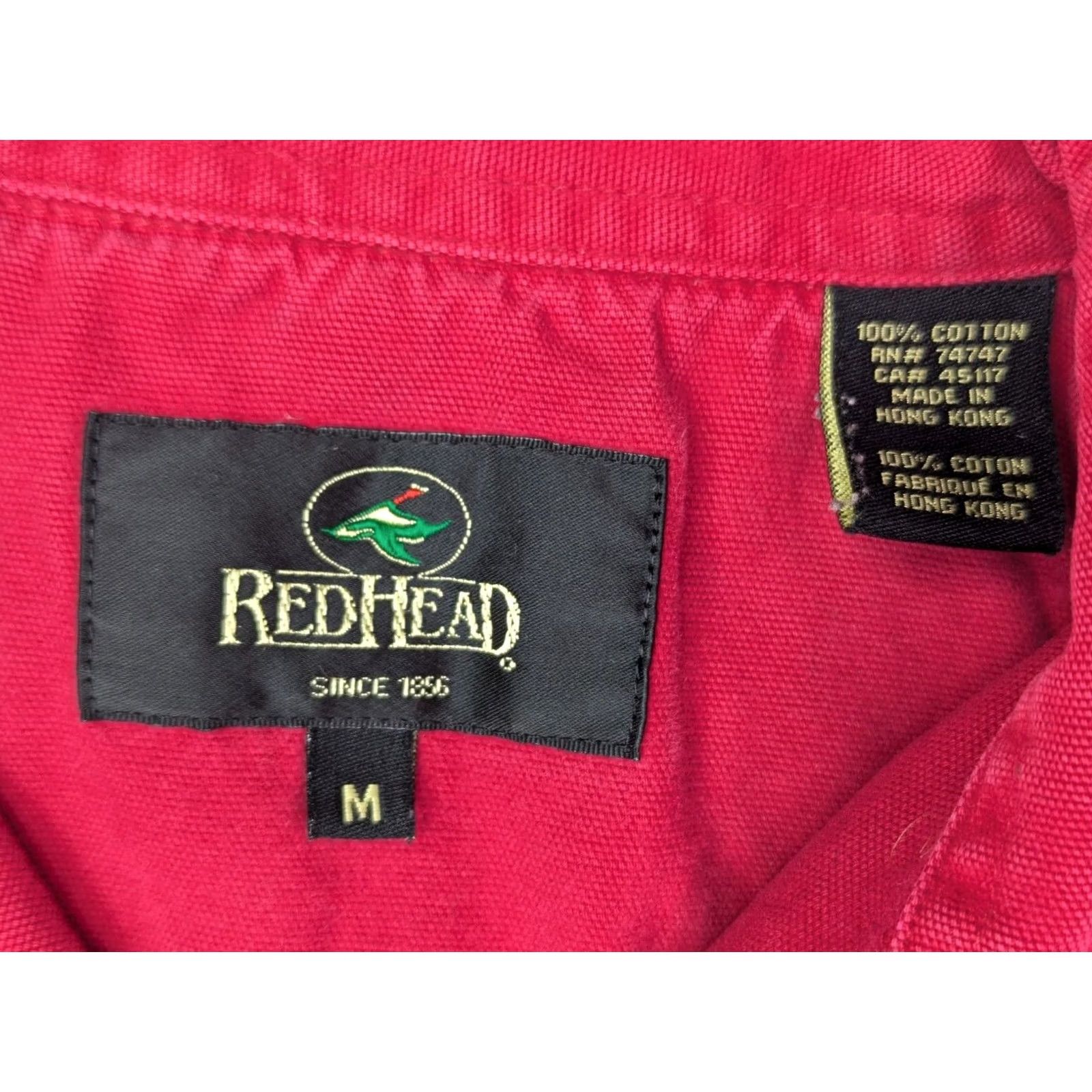 Vintage Vintage RedHead Shirt Adult Medium Red Chamois Flannel Outdoor Button Up Mens Size US M / EU 48-50 / 2 - 5 Thumbnail