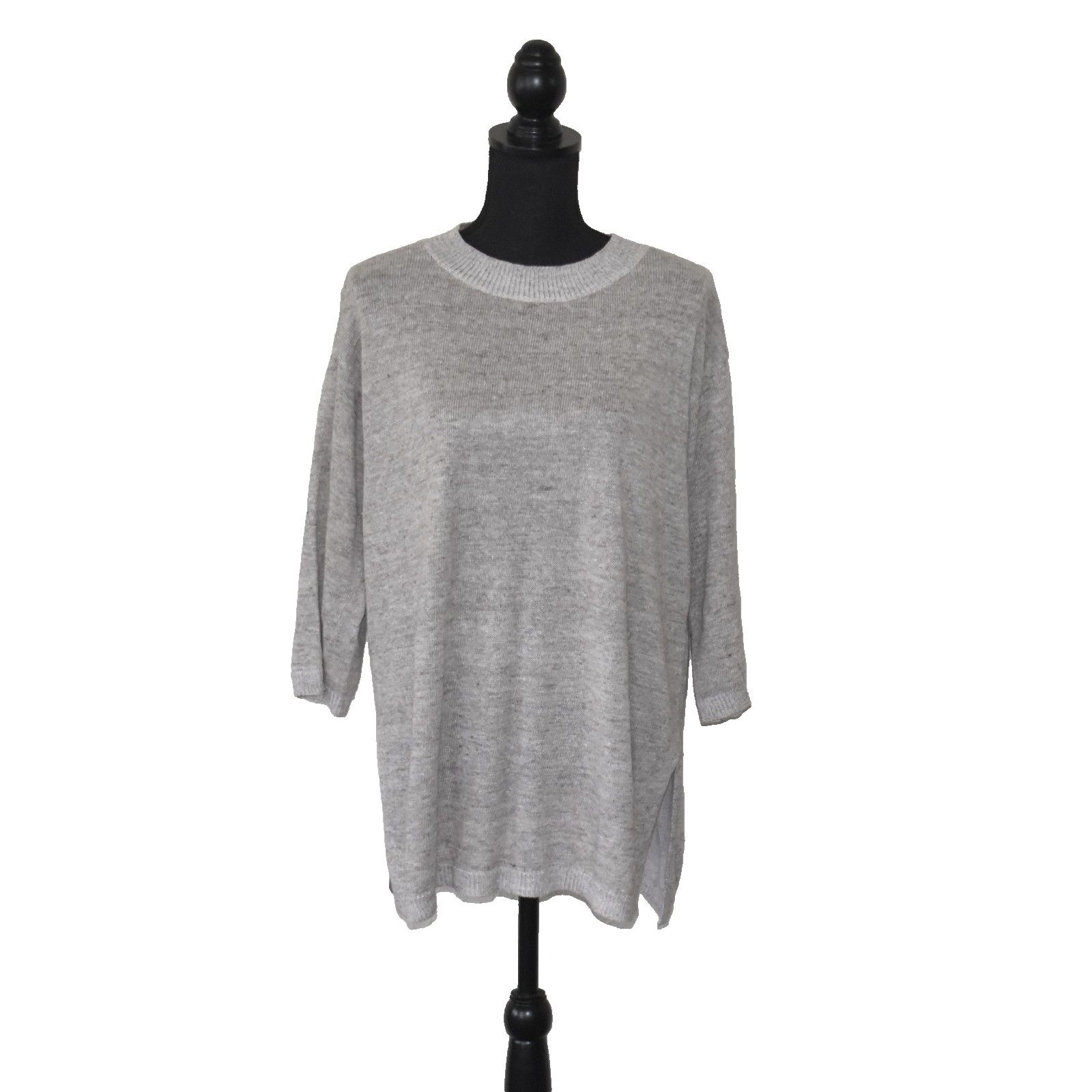 Eileen Fisher NEW EILEEN FISHER Organic Linen Crew Neck Sweater Sz XXS/XS Size XS / US 0-2 / IT 36-38 - 1 Thumbnail