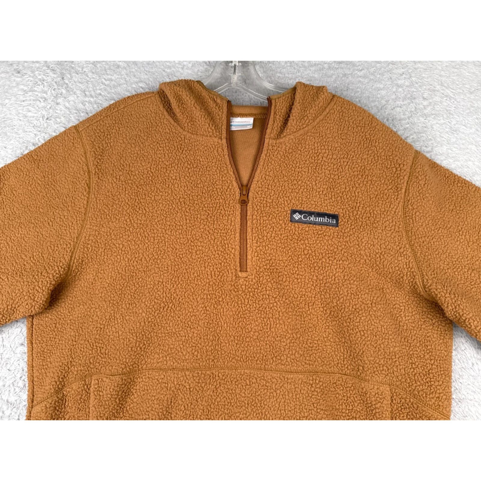 Vintage Columbia Mens Sweater Pullover Hoodie 1/4 Zip Front Pocket Fleece Brown M Casual Outdoor Classic Size US M / EU 48-50 / 2 - 4 Thumbnail