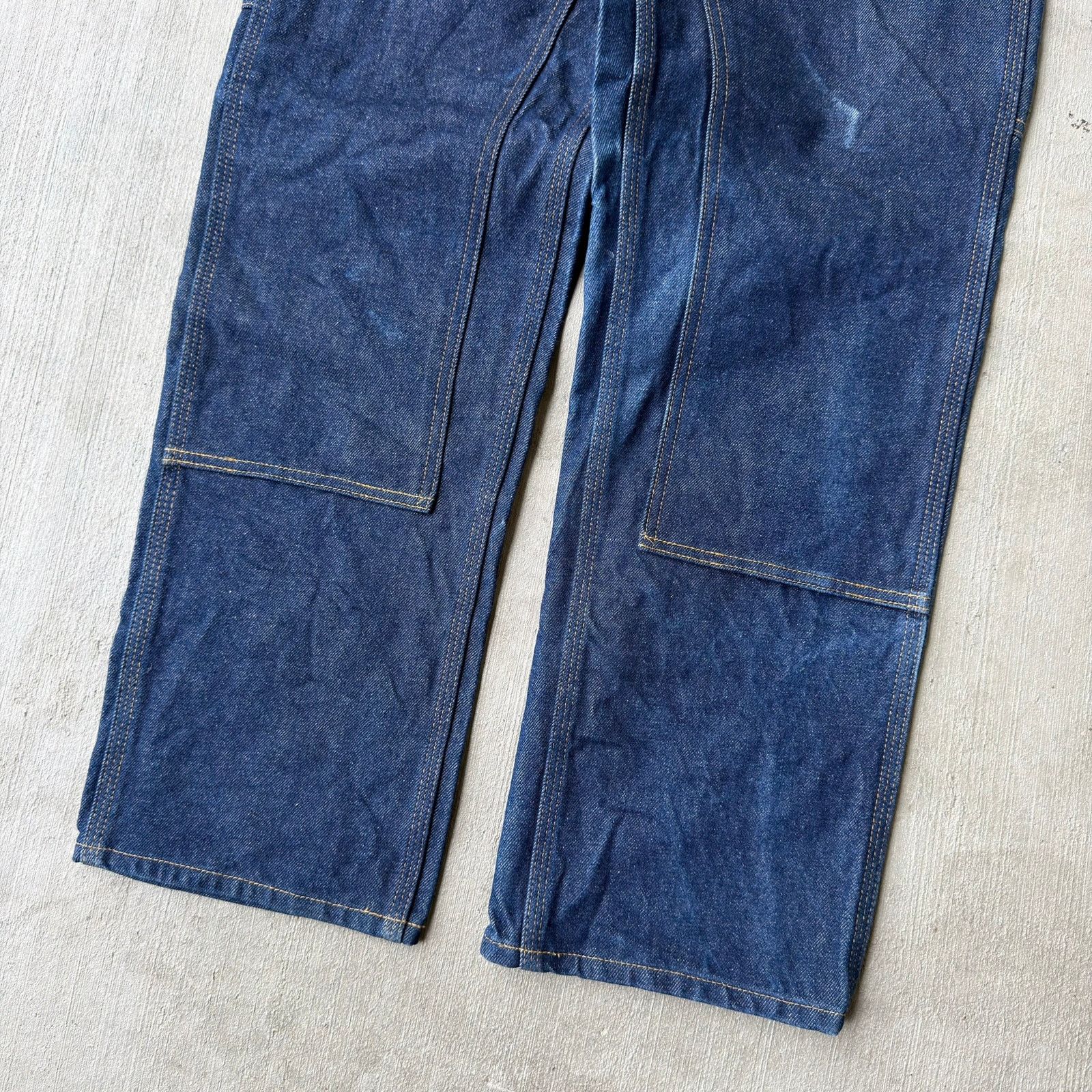Carhartt × Vintage Carhartt denim blue jean double knee work carpenter pants Size US 35 - 3 Thumbnail