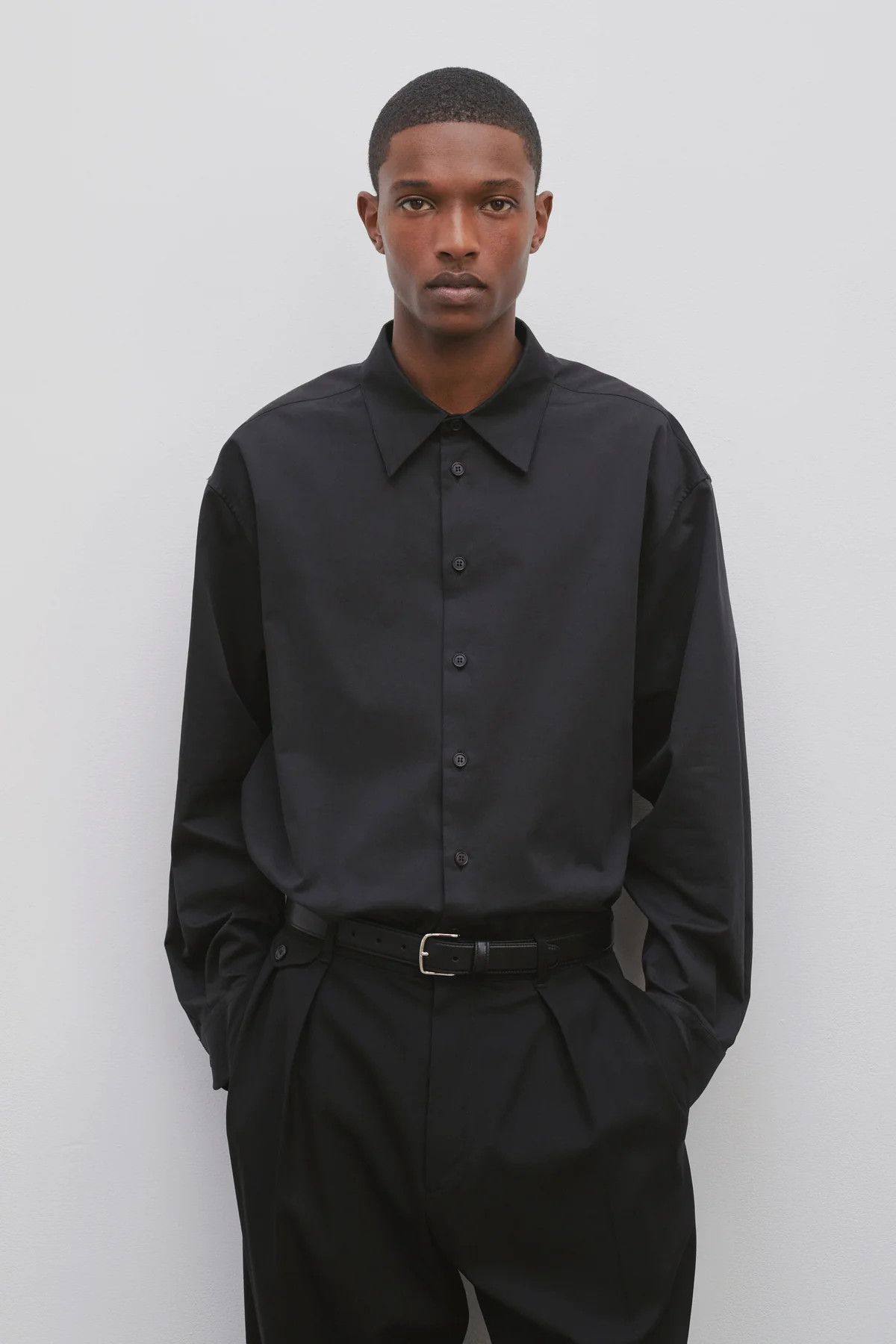 The Row ($1190) Lukre Shirt Black | Grailed