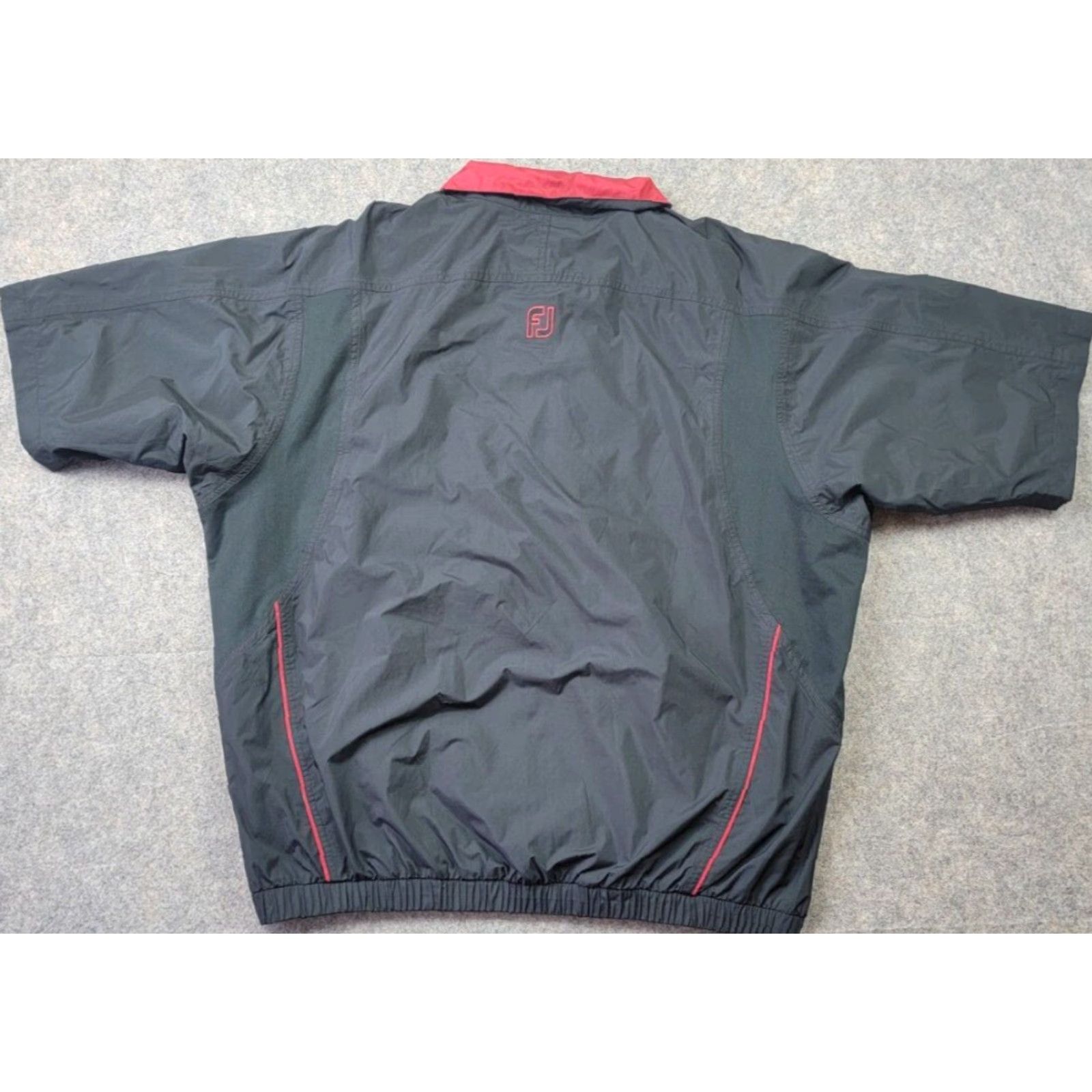 Footjoy FootJoy DryJoys Jacket Mens XL Black Red 1/2 Zip Golf Pullover Windbreaker Logo Size US XL / EU 56 / 4 - 7 Thumbnail