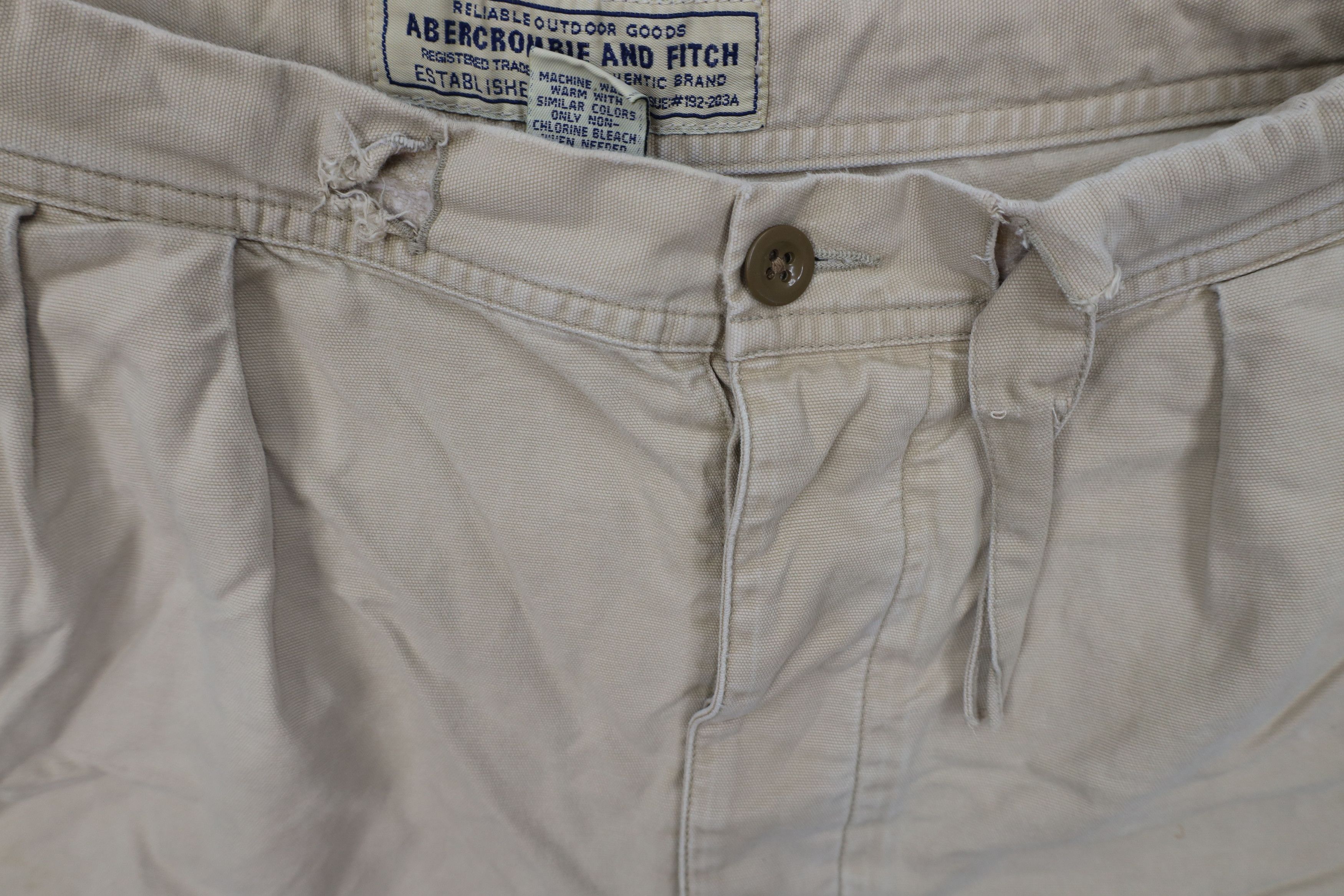 Abercrombie & Fitch Vintage 90s Y2K Abercrombie & Fitch Canvas Cargo Shorts Size US 32 / EU 48 - 6 Thumbnail