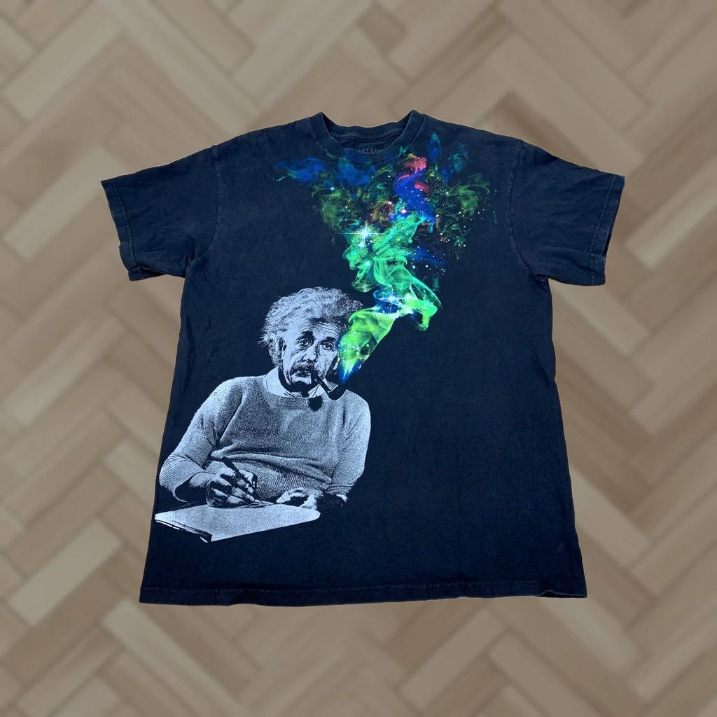 Vintage Einstein Graphic T Shirt M Black Short Sleeve Mens Unisex Adults Regular Solid #3741 Size US M / EU 48-50 / 2 - 1 Thumbnail