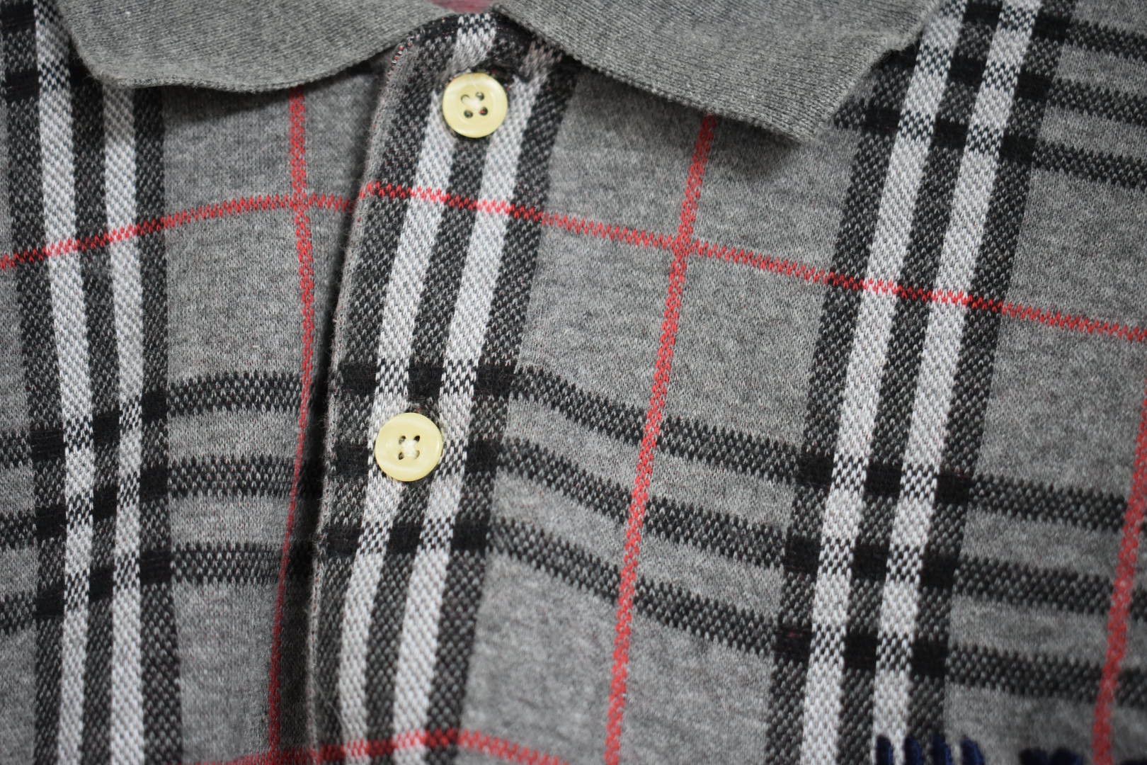 Burberry × Burberry Prorsum × Vintage Vintage Burberry Nova Check long sleeve polo Size US M / EU 48-50 / 2 - 5 Thumbnail