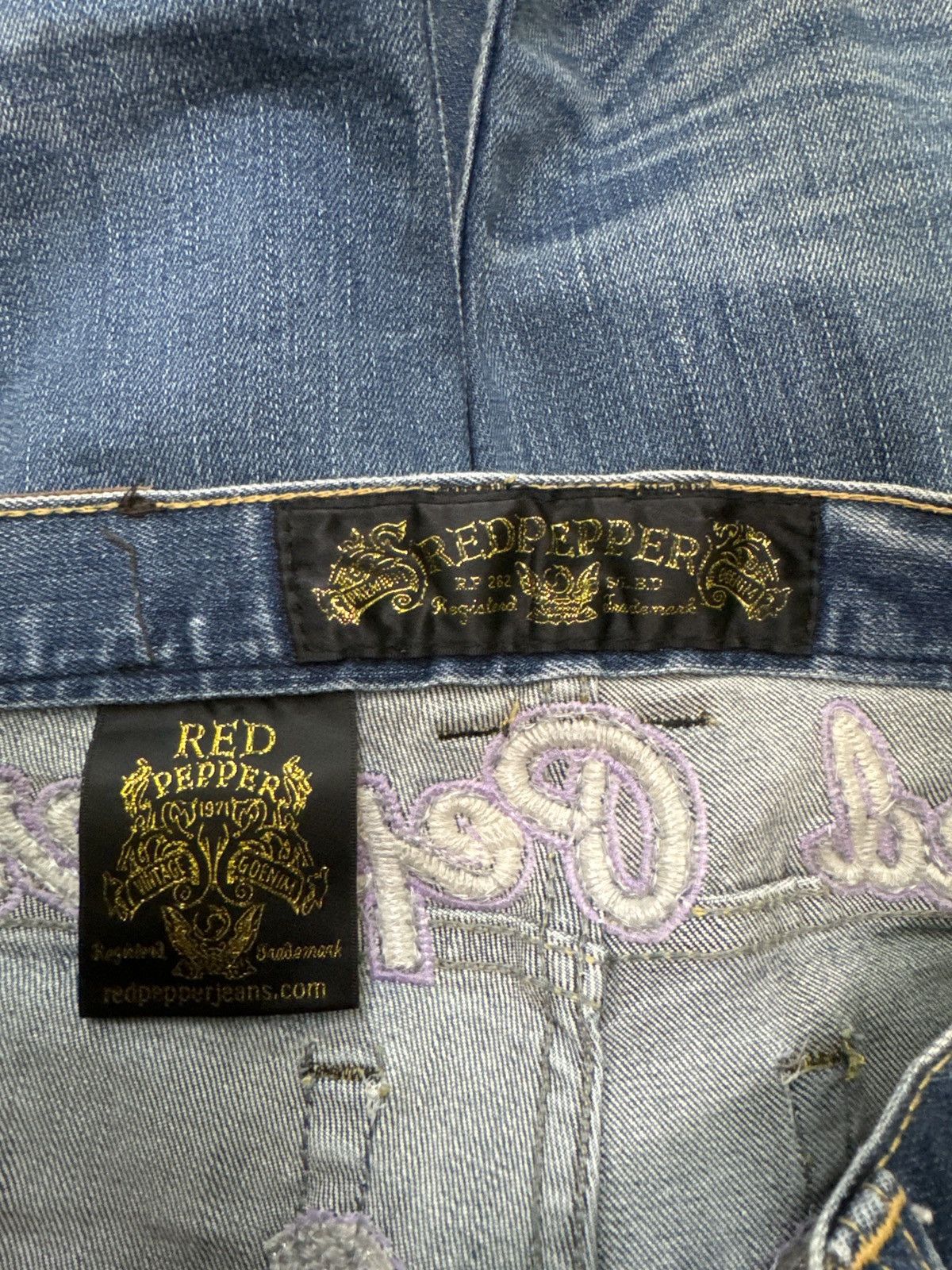 If Six Was Nine Acid Wash RedPepper Skinny Multi Pocket Jeans Low Rise Size US 28 / EU 44 - 16 Thumbnail