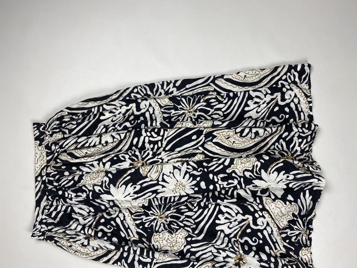 Dior × Vintage Christian Dior Coordonnes Floral Pattern Pleated Silk Skirt Size 30" / US 8 / IT 44 - 16 Thumbnail