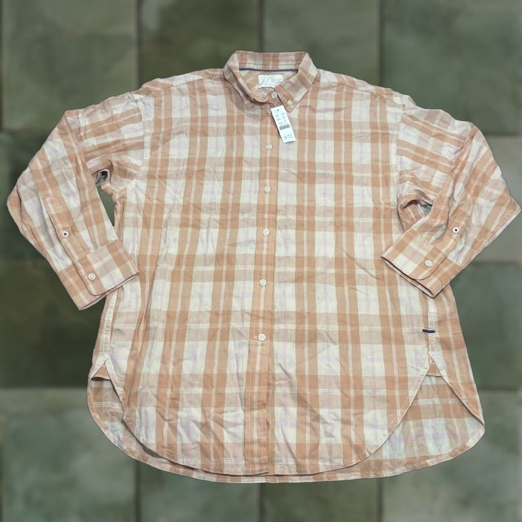 J.Crew VINTAGE NWT J. Crew Relaxed Fit Featherweight Peach / Pink Shirt Sz 8 Size M / US 6-8 / IT 42-44 - 1 Thumbnail
