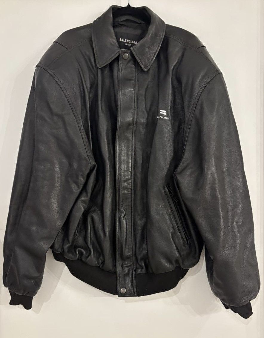 Balenciaga Balenciaga Sporty B Taxi Blouson Leather Bomber Jacket Size US M / EU 48-50 / 2 - 2 Thumbnail
