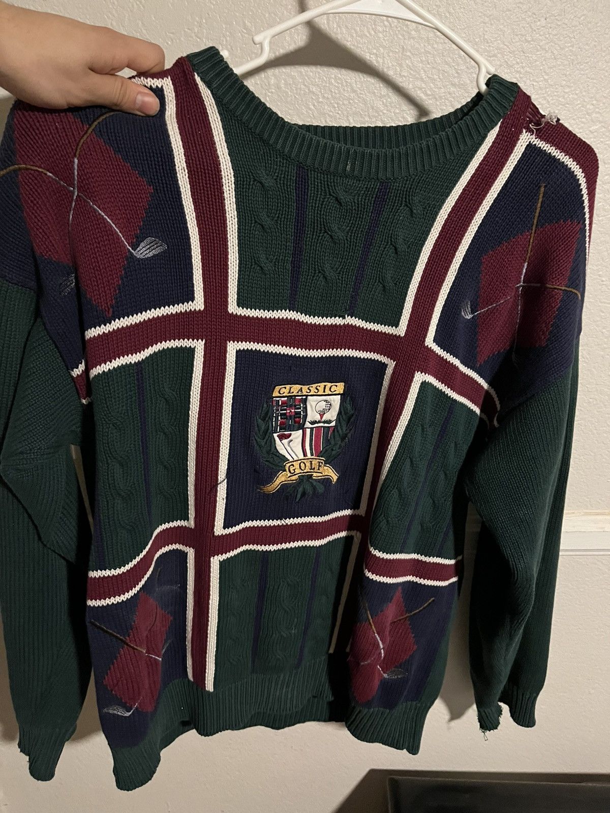 Designer × Vintage Classic golf knit sweater Size US L / EU 52-54 / 3 - 1 Thumbnail